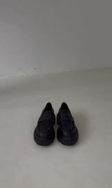 Studded  chunky loafers in black