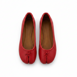 Red Tabi Flats