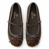 Rouja Brown Mary Jane Flats