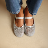 Silver Mesh Ballet Flat