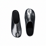 Silver Tabi Mules - White Background