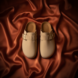 Suede Buckle Mule
